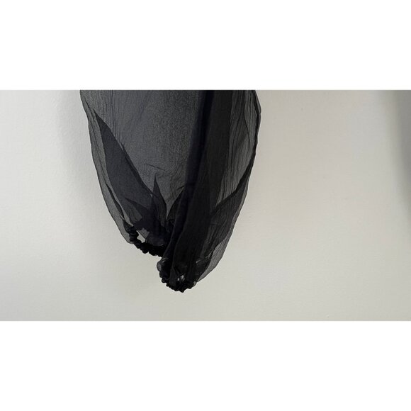 STAUD PUFF SLEEVE CROPPED BLOUSE S - Picture 3 of 6